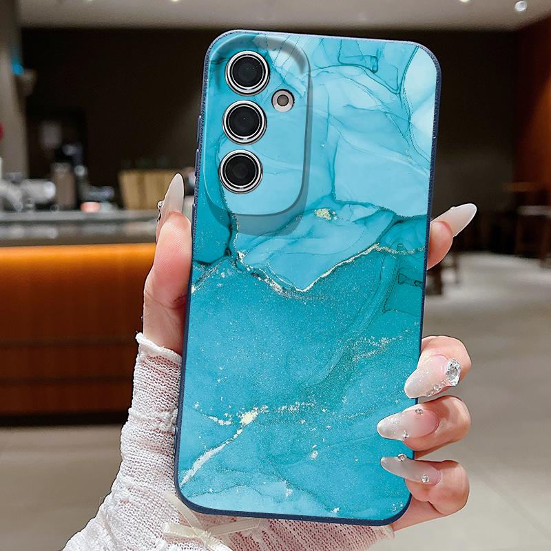 Funda con Patrón de Mármol Para Samsung S26 Ultra S25 Edge S24 S23 Plus S22 S21 FE A15 A16 A17 A35 A36 A54 A55 A56 A57 5G Textura de Cuero Funda Suave