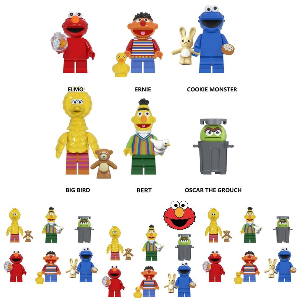 Sesame Street Neighborhood Friends Collectible Figures Set Of 6 For Kids