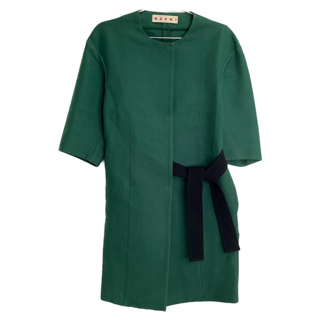 MARNI E16SPMAT36CQ0TC050 Green Cotton Coat coat 38 greenUsed