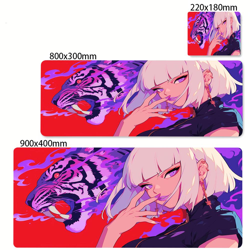 50x100cm Gaming Mousepad Anime Girl Mouse Pad Pc Accessories Keyboard Mat Rubber Anti slip Deskmat Household Desk Protector Mats