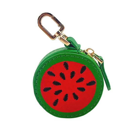 Cute Fruit Coin Purse Zippered Blueberry Wallet Bag Charm Avocado Peach Watermelon Keychain Charm Mini Pouch Gift for Women Girls