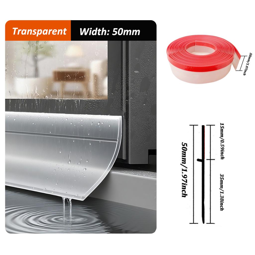 Przezroczysta Krawędź Okna Wodoodporna Listwa Blokująca Deszcz Parapet Balkonowy Listwa Odprowadzająca Wodę Wodoodporna Wiatroodporna Listwa Uszczelniająca Obróbka Blacharska