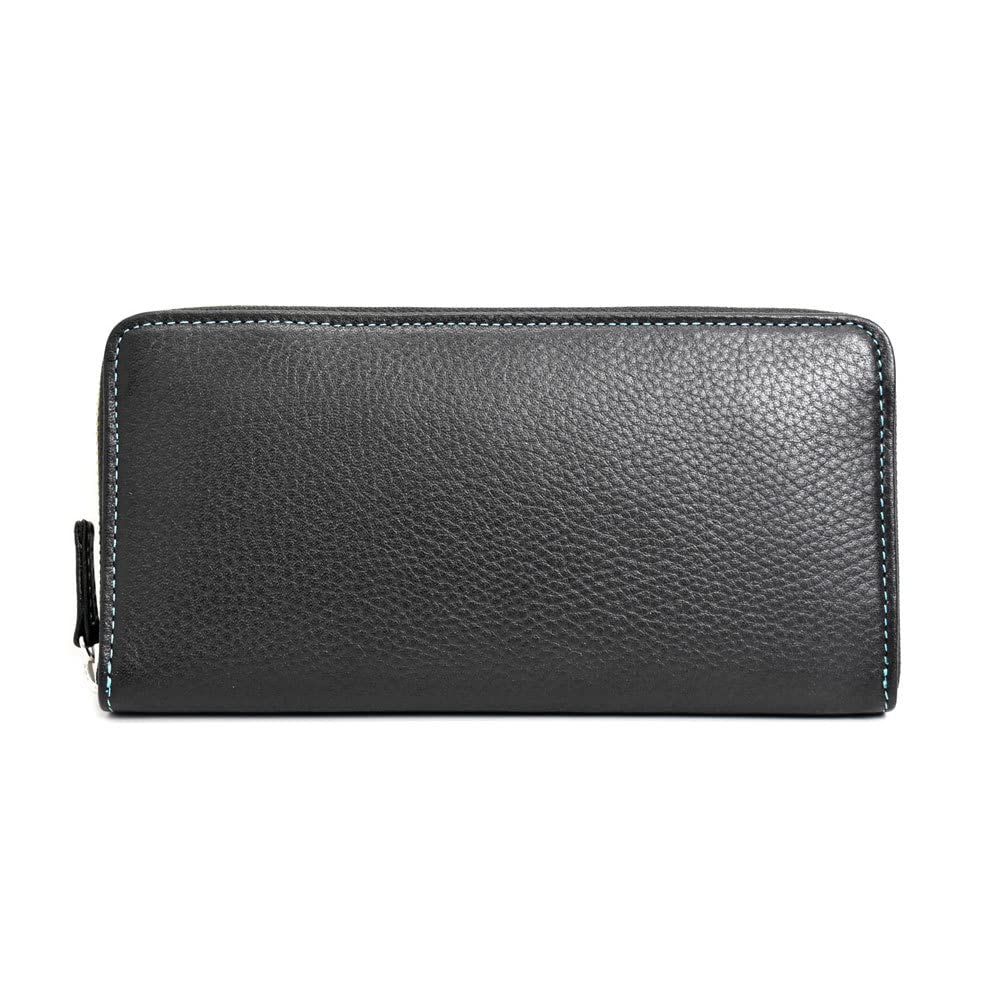 Prairie 1957 NewPeople Men's Zip-Around Long Wallet in BlackBlue