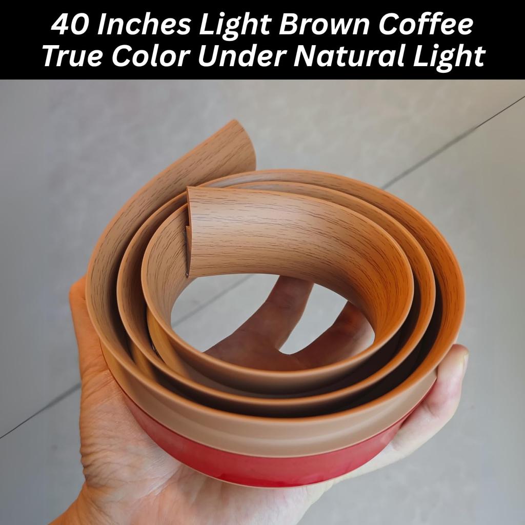 1PC 1mx3.5cm Self Adhesive Wood Grain PVC Strip Easy Install Floor Transition Sealing for Home Decoration Edge Trim Strip Home A
