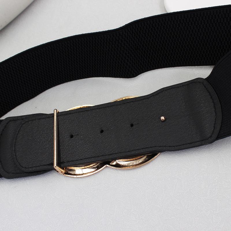Elastic Belt Women'S Ring Smooth Buckle Decorative Dress Adjustable Elastic Waist Seal 5Cm Three Sizes