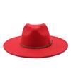 Neue 9,5CM Große Breite Krempe Winterwolle Uni Klassische Filzhüte Kappe Britischer Stil Herren Damen Panama Zylinderhut Sombreros Jazz Kirchenhut