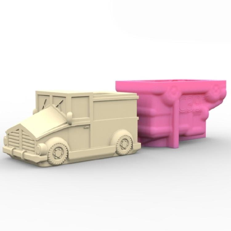 Small Motorcar Concrete Silicone Mold Succulent Flowerpot Cement Plaster Molds