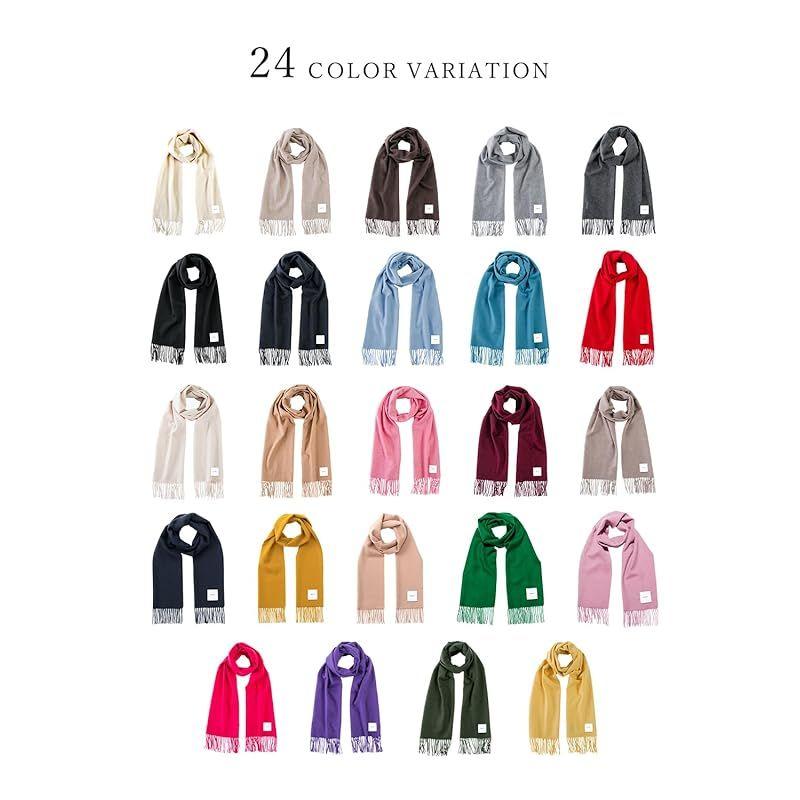 Used [New] [matti totti] 08.L Blue Cashmere Muffler Cashmere 100% Large Thick Women's Plain Stole Women's Long Gift Present A0015B-8 0