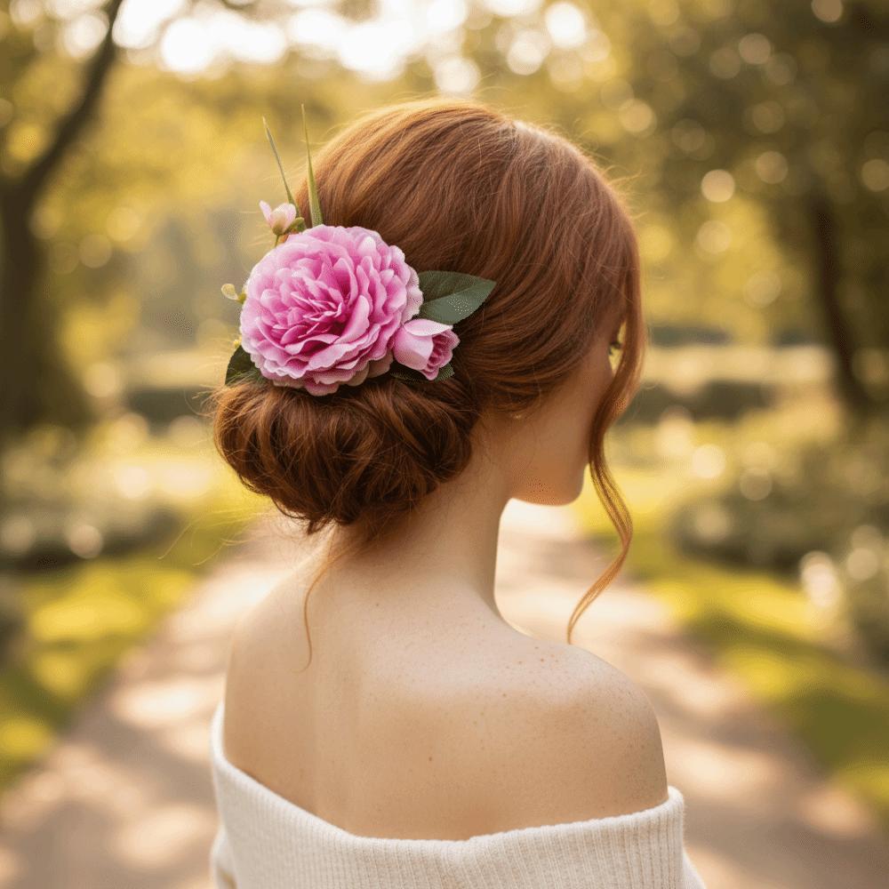 Hair Clip Flower Hair Comb Side Clip Wedding Bride Accessories Simple Flower Hairpin  Girl