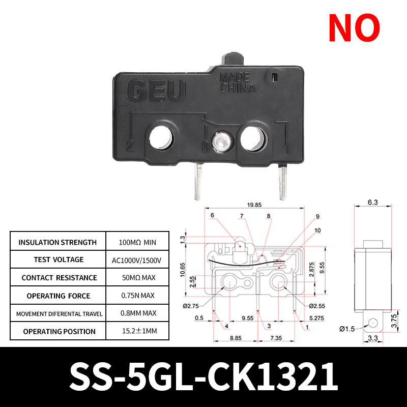 10/50/100PCS SS-5Gl NO/NC/Changeover Subminiature Micro Switch 2-Terminal Pre-Wired 3-Terminal Micro Limit Switch Switches4