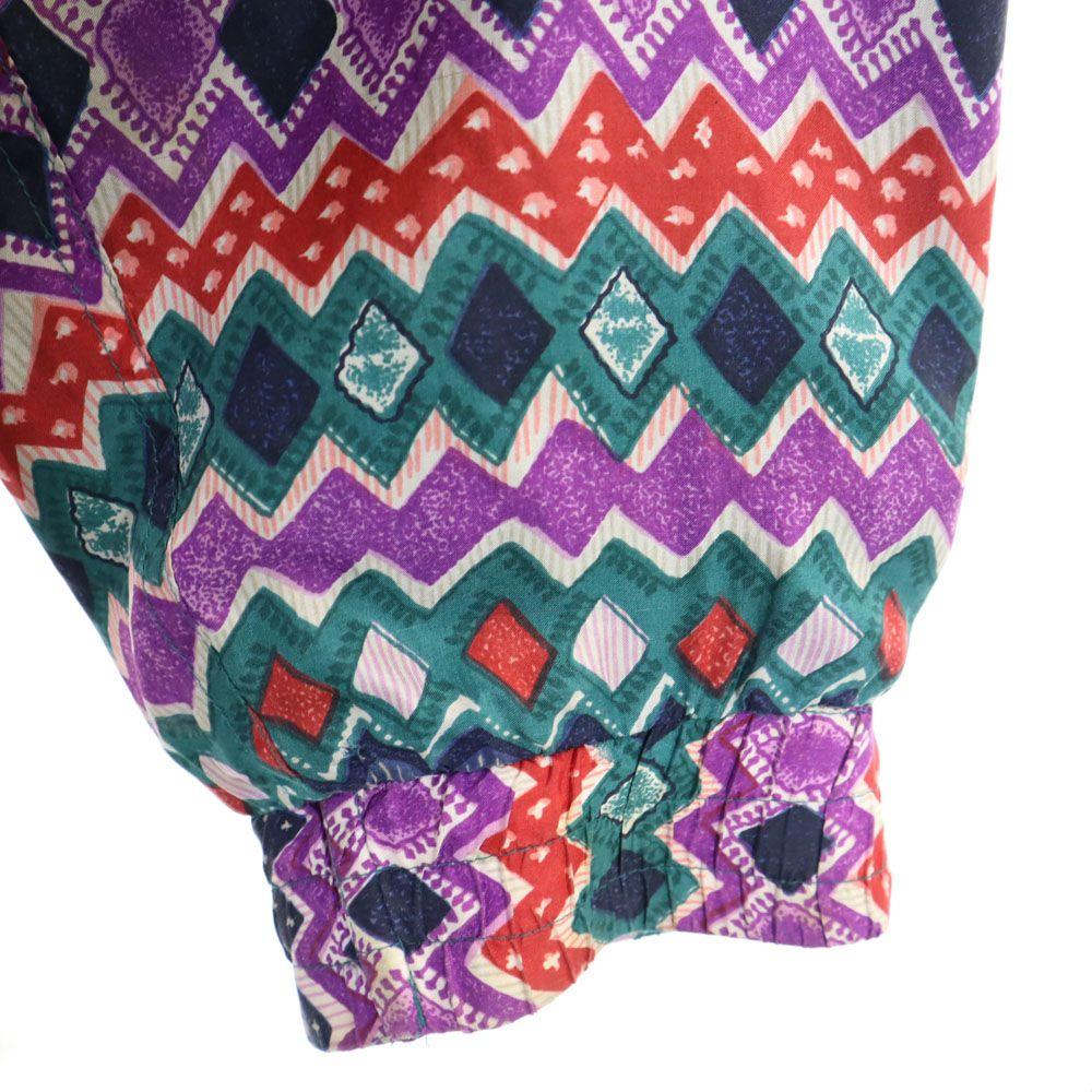 malcolm flowers 90s Silk Old Blouson L Green and others Women Used