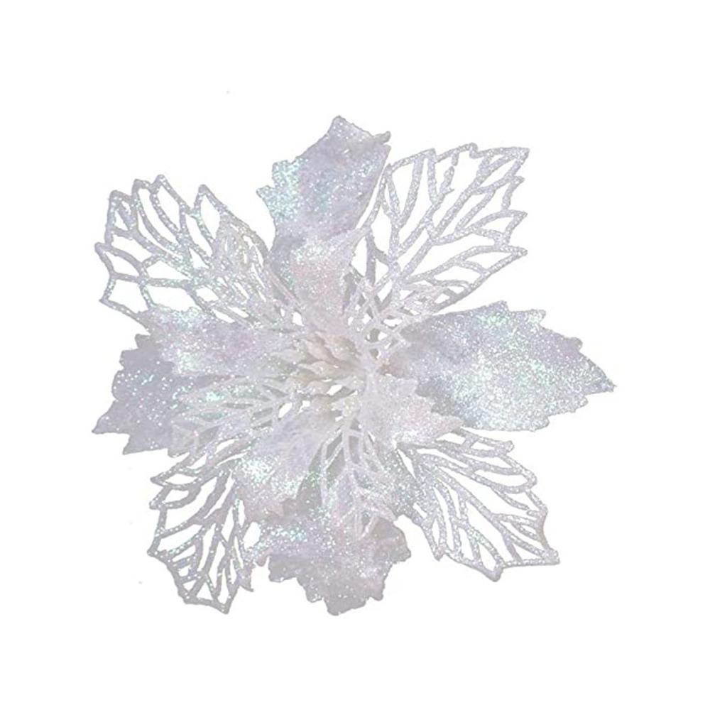 5/10 Stück Weihnachtsdekoration Künstliche Blumen 11CM Weihnachtsbaum Anhänger Ornamente für Heimdeko Navidad Neujahr 2026 Girlande