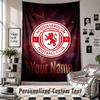 Wall Hanging Tapestry With Custom Name & Text, Middlesbrough FC Decorative Tapestry For Bedroom