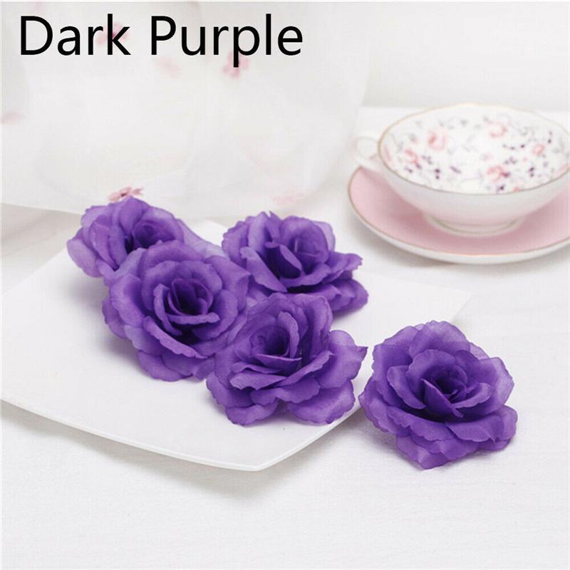 10PCS 8CM Artificial Rose Flower Heads Handmade DIY Wedding Party Home Room Decoration Valentine's Day Festive Party Supplies