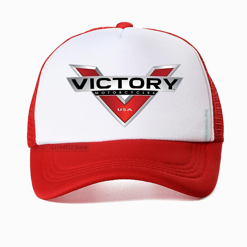 Victory Motorcycle Basebollkeps utomhussporter justerbar keps Sommar sval nät andningsbar keps racinghatt