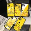 P-Pokemon Gengar Pikachu Oil Painting Phone Case For iPhone 16 15 14 11 12 13 Mini Pro XS Max Cover 6 7 8 Plus X Funda Shell