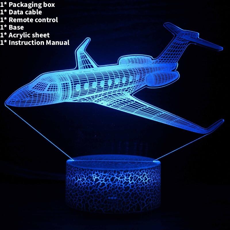 

Titanic Airplane 3d Acrylic Night Light Model Lamp Kids Bedside Lights Decor Style H