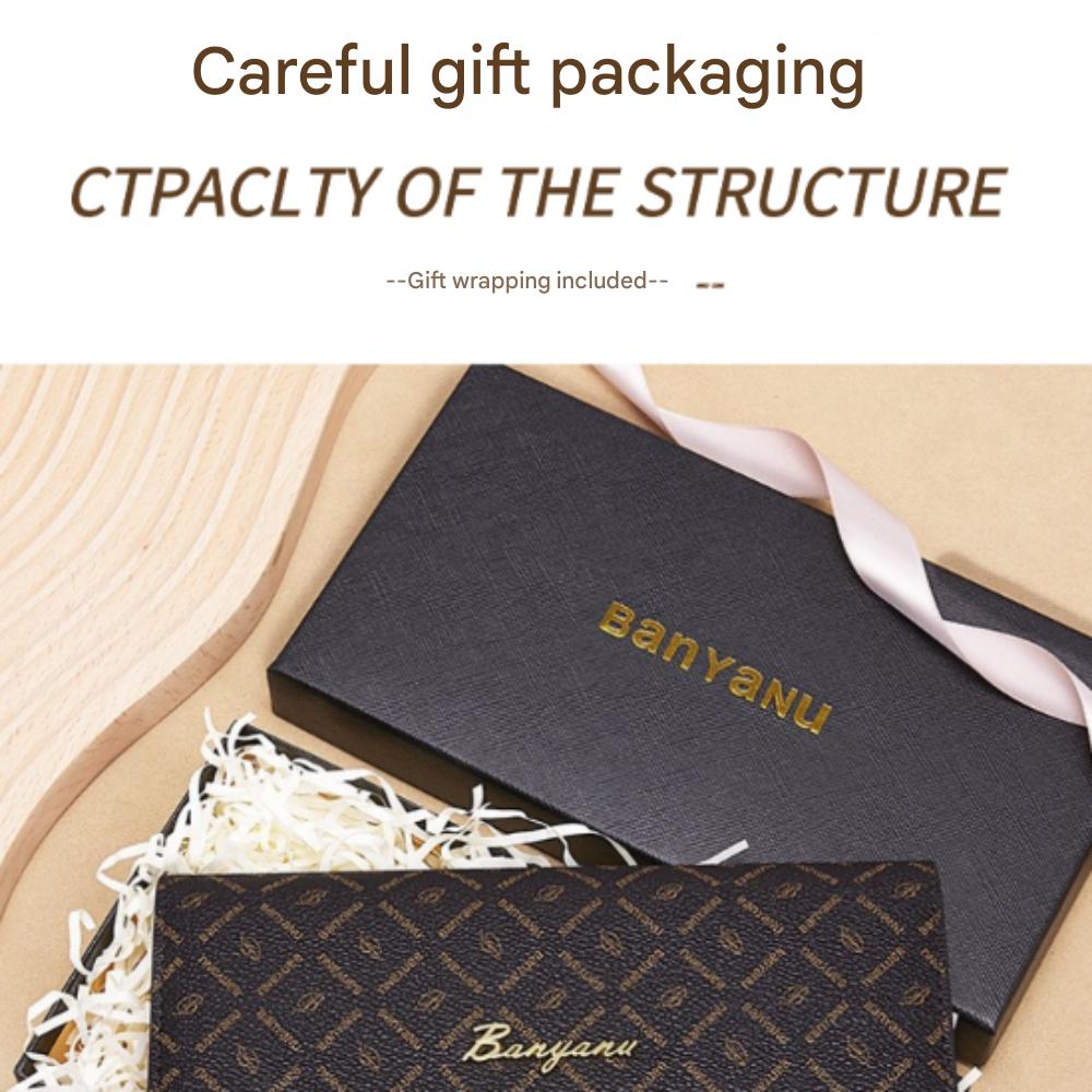 Women's Simple Modern Cowhide Long Wallet