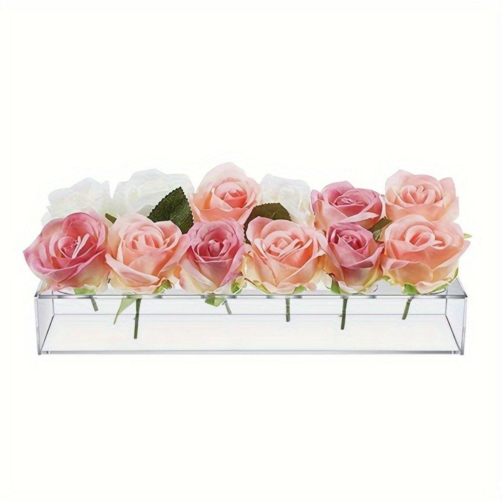Leak-Proof Flower Arrangement Bottle Cylinder Hydroponic Flower Pot  Dining Table Decorative