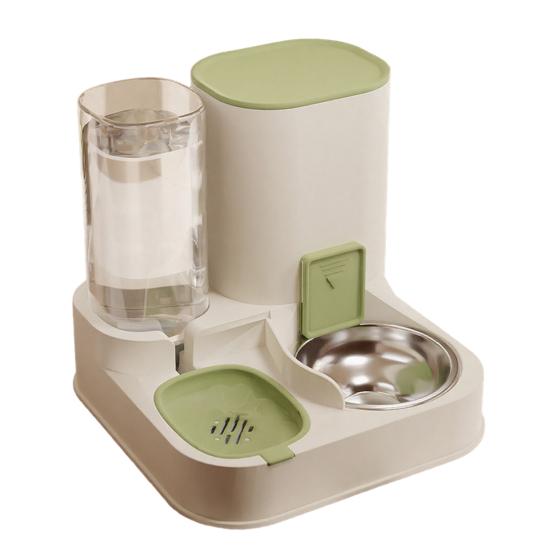Mangiatoia e Dispenser d'Acqua Automatici per Cani, Macchina per Cibo e Acqua di Grande Capacità con Rifornimento Sensoriale, Coperchio Scorrevole, Alimentazione da Tavolo per Animali Domestici