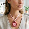 Orologio da tasca meccanico Ottagonale colorato, Analogico al quarzo Cassa scheletrata Collana con cinturino in ecopelle per uomo donna Scacchiera