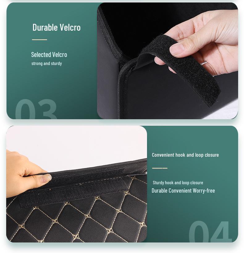 Leather Car Trunk Storage Organizer Box