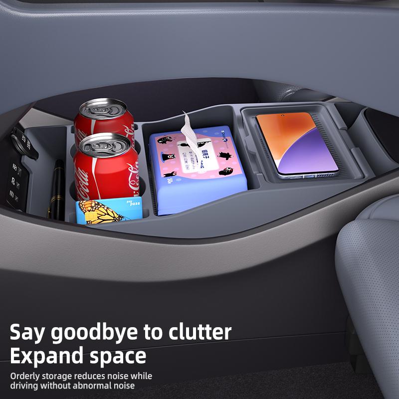 For BYD Seal 06 GT 2025 Storage Box Center Armrest Hidden Box Cup Holder Organizer Interior Accessories