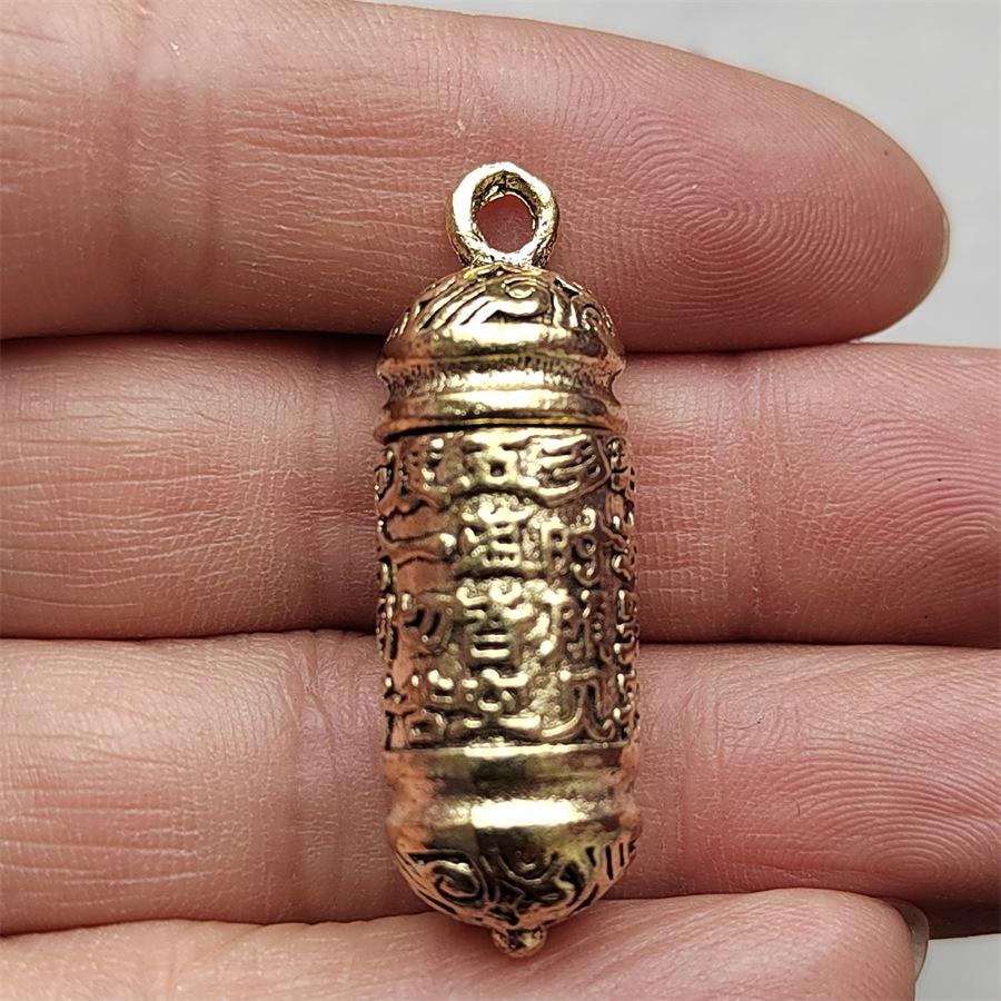 

Винтажный латунный брелок-подвеска в виде сутры сердца Бодхи в виде лотоса