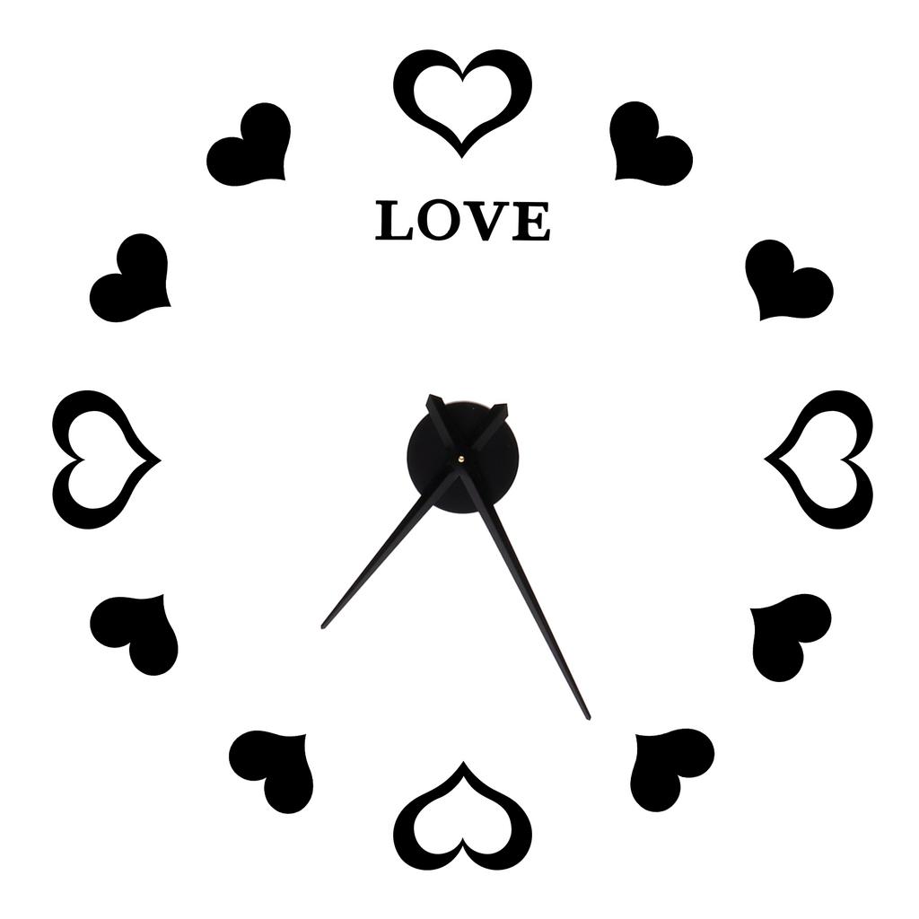 Innovative DIY Wanduhr Acryl Spiegeloberfläche Wandaufkleber Uhr für HeimdekorationSchwarz