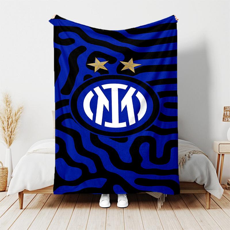 1 Stück Decke Inter Mailand Logo 1 Print Design, Leichte Decke für Sofa, Bett - Weich & Warm, Geschenk für Alle Jahreszeiten wie Weihnachten, Halloween