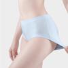 Fashion Summer Simple Mid Waist Underwear Comfortable Breathable Soft Skin Friendly Women's Pure Cotton Triangle Panties