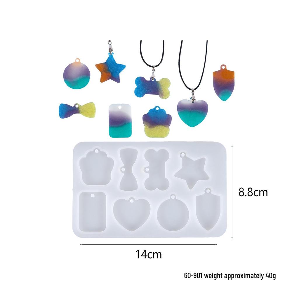 DIY Geometric Silicone Mold for Round, Oval, and Earring Pendants