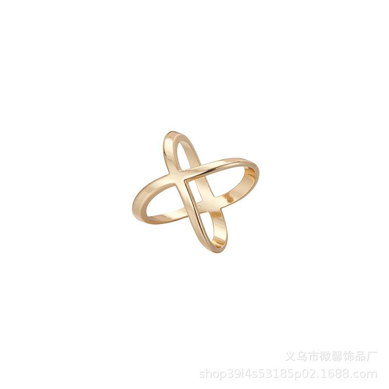Geometric X-type premium silk scarf buckle size 21mm fashion personality lucky star simple scarf silk scarf belt buckle
