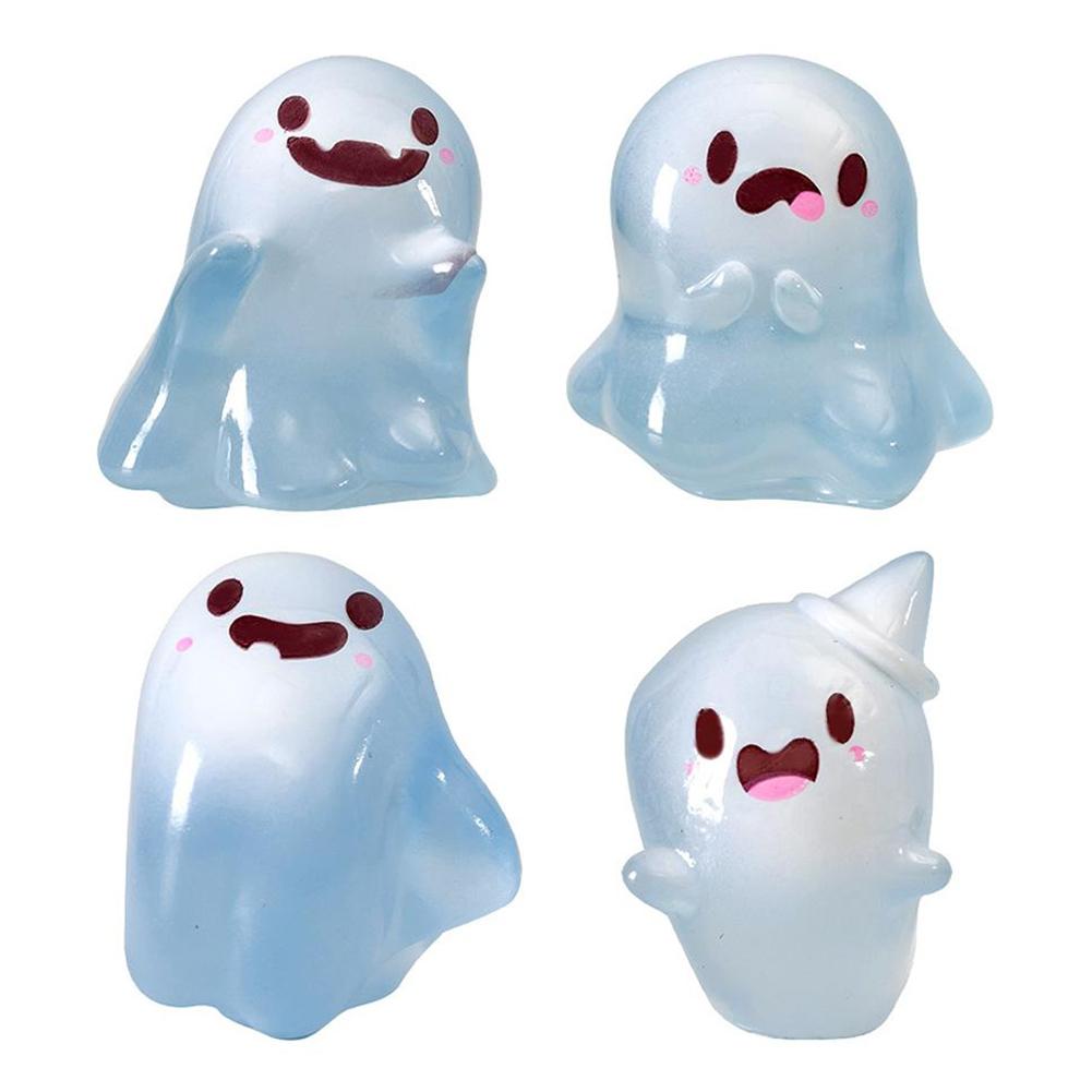 6PCS Halloween Decorations Glow In The Dark Statues Fairy Garden Accessories, Halloween Miniatures Resin Ornaments, Mini Glowing Resin Decor