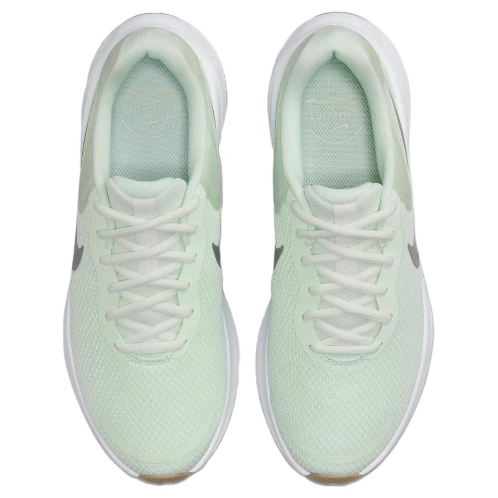 Nike  Revolution 7 Barely Green Metallic Silver Women Sneakers White Platinum-Tint FB2208-303