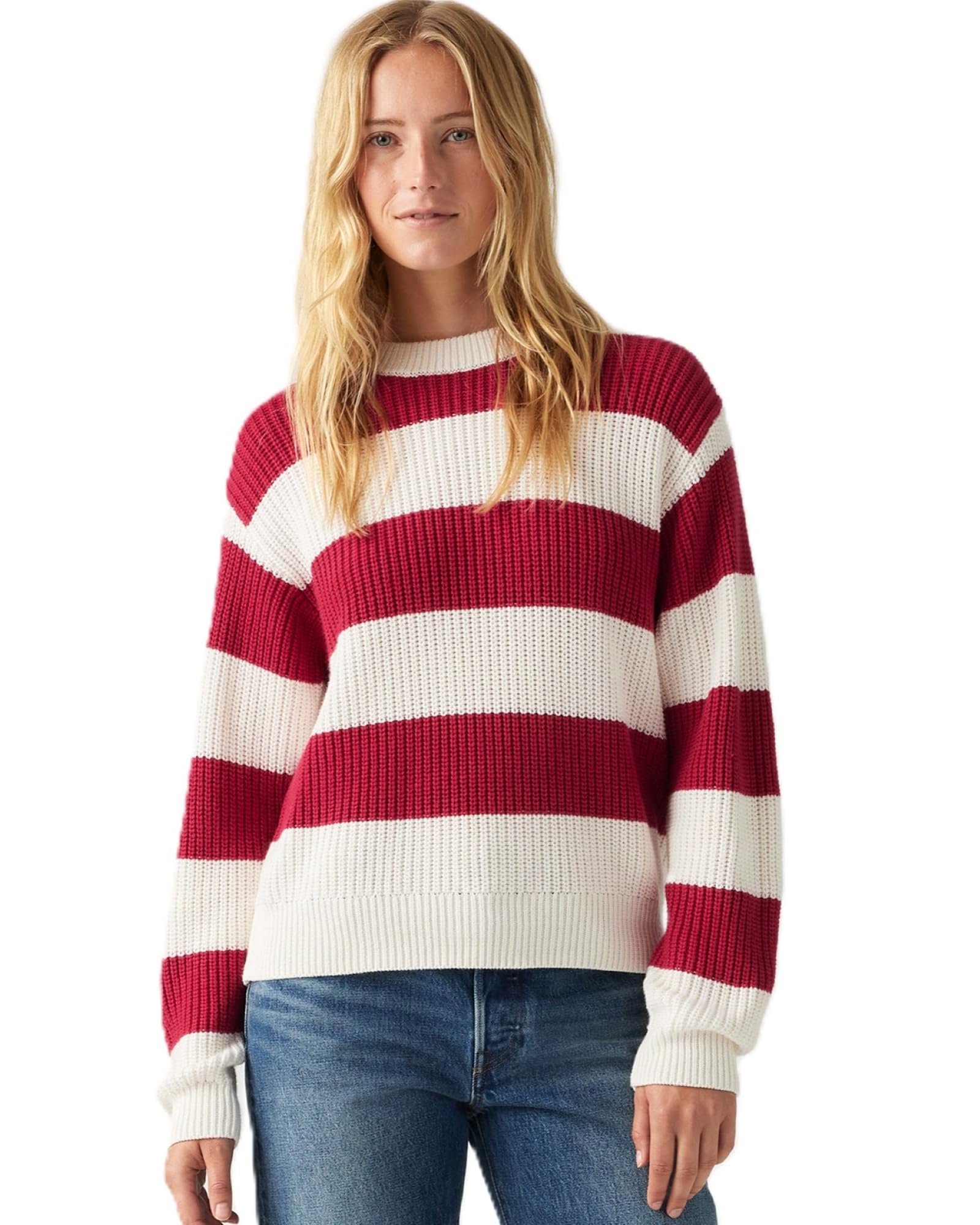 

Levi s Knit ROCKET Ribbed Crewneck Sweater Women s US M