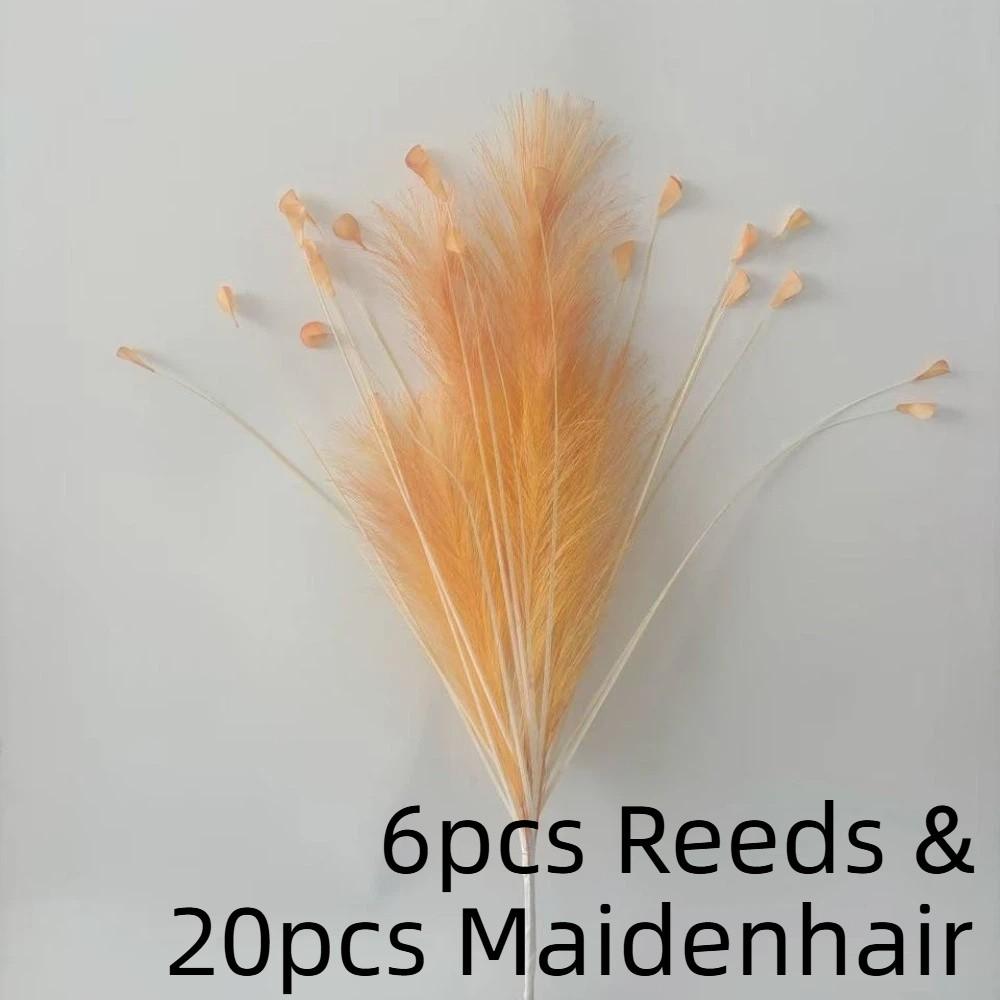 Fireworks Maidenhair Grass Artificial Reed Plant Bouquet Pampas Grass Wedding