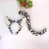 Fascia con Orecchie e Coda di Volpe Set Orecchie e Coda di Volpe Gatto Accessori Costume Volpe Halloween Cosplay Festa Bambino Adulto