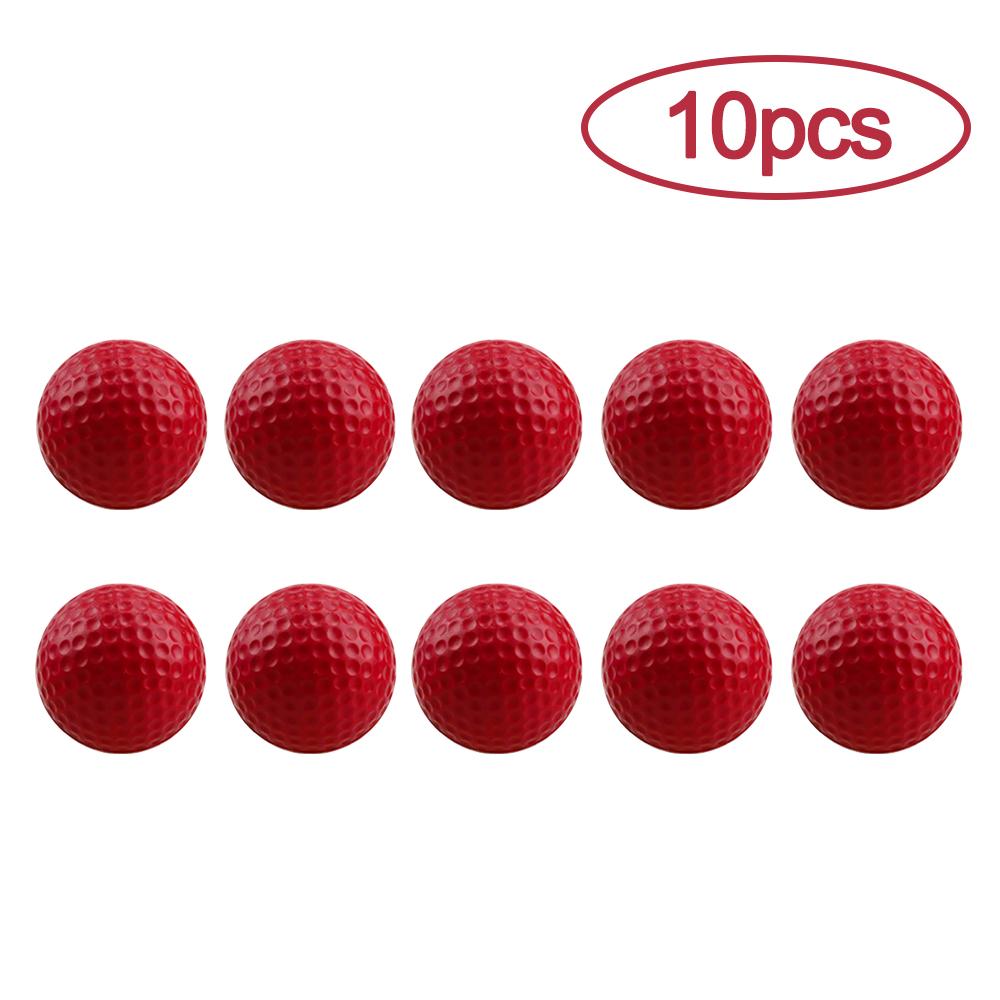 10Pcs Golf Balls PU Foam Elastic Indoor Outdoor Use Golf Practice Car Driving Range Children Putting Golf Supplies High Quality Practical Daily Use красный
