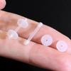 100pcs Clear Silicone Earring Stopper Earlobe Support Disc Pads Ear Closures Set