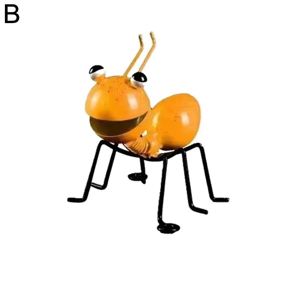 Iron Art Ant Statue Garden Decor Figure Stand Ant For Outdoor Yard Lawn Decoration Ant Sculpture Home Desktop Decor A3Y5