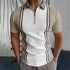 Summer Casual Men's Polo Shirt Breathable Comfortable Zipper Short Sleeve T-shirt