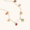 18K Gold-Plated Stainless Steel Holiday Bracelet & Christmas Pendant Necklace