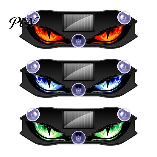 Car Atmosphere Light Solar Devil Eyes for Windshield, Window Warning Sign with Three Smart Modes, Enthusiast Styling Accessories LED Digital