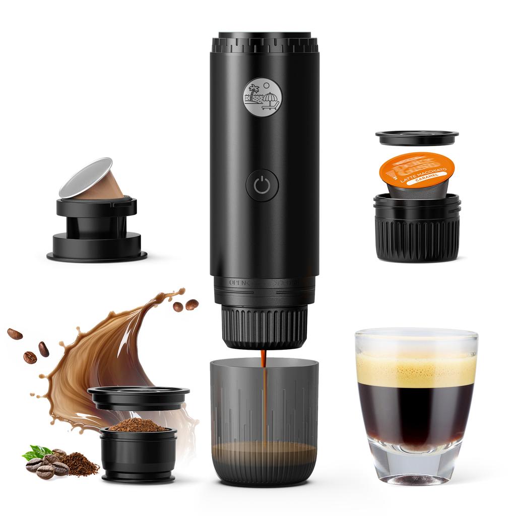 Portable Espresso Machine 3-in-1 Travel Coffee Maker for Camping Hiking Office Self-Heating with USB-C 2026new