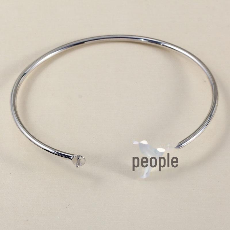 14k Gold-Plated Mother-of-Pearl Open Bracelet - Handmade Fashion Accessory for Women