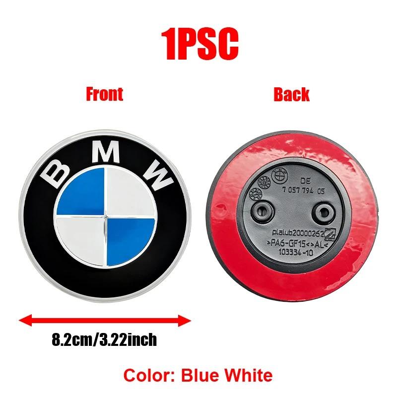 82mm Car Front Head Hood Bonnet Emblem Rear Tail Bumper Trunk Sticker For BMW X3 M M5 M3 E46 E90 E60 F10 E39 F30 E36 G30 E87 E70 J5UJD