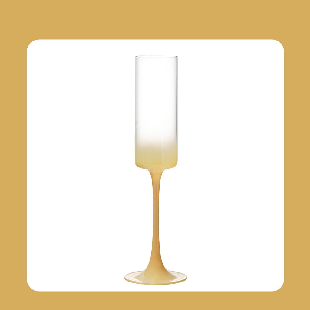 Multicolor Champagne Flute Tall Glass Light Drinking Glass Sparkling Wine Glass Glass Cup Sweet Wine Glass Housewarming Gif