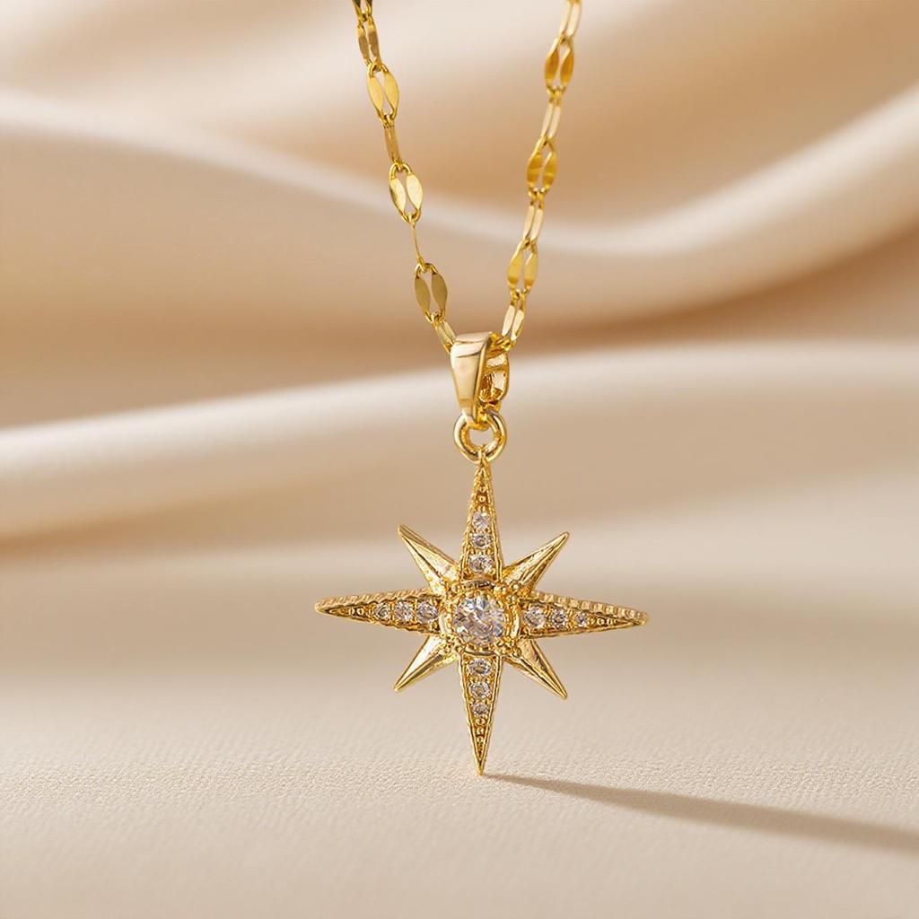 Elegant Light Luxury Zircon Necklace for Women - Gold-Plated, Simple Clavicle Chain