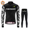 Merida Winter Thermal Fleece Cycling Clothing Road Bike Uniform Man Bicycle Equipment Jersey Men Clothes Men's Jacket Mtb Bib